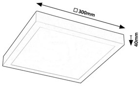 Rabalux 71076 - LED Prisadený panel DAMEK LED/18W/230V 4000K 30x30 cm
