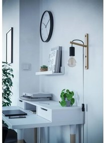 Eglo 44013 - Nástenné svietidlo POCKLEY 1xE27/10W/230V hnedá/čierna
