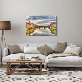 Obraz - Most cez rieku (90x60 cm)