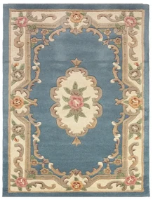 Modrý koberec z vlny Flair Rugs Aubusson, 120 × 180 cm