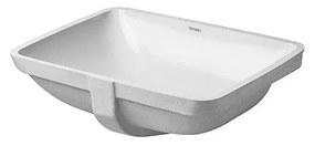 DURAVIT Starck 3 zápustné umývadlo bez otvoru, s prepadom, 490 mm x 365 mm, s povrchom WonderGliss, 03054900001