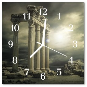 Nástenné sklenené hodiny Akropoly 30x30 cm