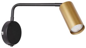 Nástenná lampička TINA 1xGU10/15W/230V čierna/zlatá