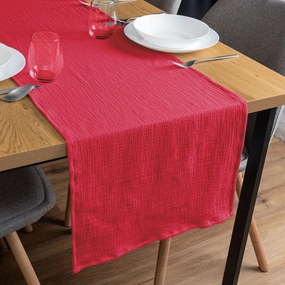 Biante Mušelínový behúň na stôl MSN-066 Sýto červený 35x140 cm