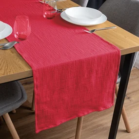 Biante Mušelínový behúň na stôl MSN-066 Sýto červený 45x140 cm