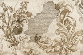 Obraz - Múr s kvetmi (90x60 cm)