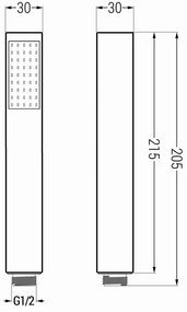 Mexen príslušenstvo - 1-bodový ručný sprchový set R-77, chróm, 785775053-00