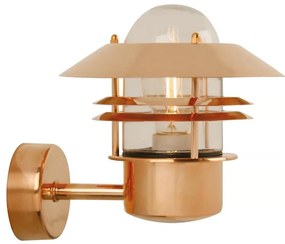 Nordlux - Vonkajšie nástenné svietidlo BLOKHUS 1xE27/60W/230V IP54 medená