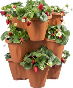 BAMA Kvetináč modulárny TRIFOGLIO, farba terracotta