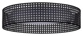 Duolla - LED Stropné svietidlo ROLLER RATTAN LED/24W/230V pr. 45 cm čierna