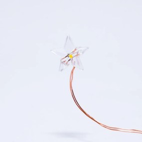 DECOLED Svetelná reťaz LED s hviezdami na batérie, teplá biela, 40 LED diód, 3,4 m