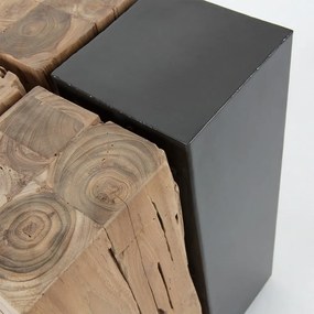 Odkladací stolík z teakového dreva Kave Home Ognak