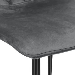 Jedálenská stolička DEXTER zamatová, grafitová