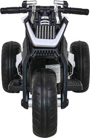 Ramiz Detský motocykel na batérie Future Biela + audio panel + pomalý štart + EVA kolesá