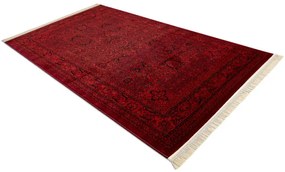 Koberec ORIENT 5365 so strapcami, rám / orientálny, bordový / čierny
