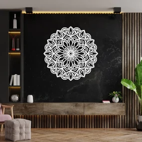 Drevená  dekorácia na stenu mandala rovnováhy  | SENTOP HDF0252