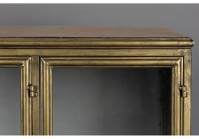 Kovová vitrína v zlatej farbe 100x80x38, 5 cm Gertlush – Dutchbone