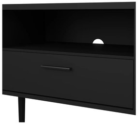 Čierny TV stolík 177x57 cm Media – Tvilum