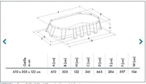 Intex_C Záhradný bazén INTEX 26798 Prism Frame Oval 610 x 305 x 122 cm kartušová filtrácia 26798