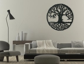 drevko Drevený obraz Strom života Jedinečnosť Rozmer obrazu: 32,5 x 32,5 cm, Farba dekorácie: Čierna
