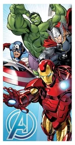 Bavlnená detská osuška 70x140 cm Avengers "Light Blue" – Jerry Fabrics