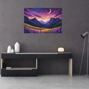 Obraz - Fialová krajina (90x60 cm)