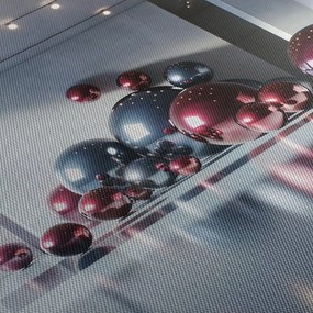 Obraz - 3D priestor s guľami II. (70x50 cm)