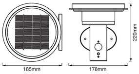 Ledvance - LED Stmievateľné solárne svietidlo so senzorom CIRCLE LED/6W/3,2V IP44