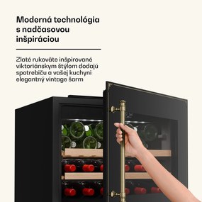 Klarstein Vinsider Victoria 28 chladnička na víno, 28 fliaš, dotyková, UV ochrana, LED, tichá, 2 police