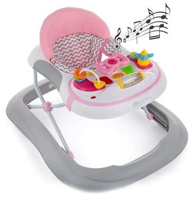 PETITE&MARS - Detské chodítko s melódiou MONTY ružová