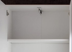 Zrkadlová viacúčelová skriňa s policami Mirror, 74 cm, biela
