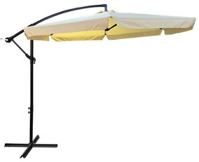 Záhradný slnečník CYNIA s bočnou nohou 300 cm béžový