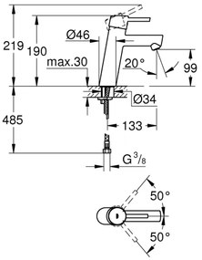 GROHE 23451001 - Umývadlová batéria CONCETTO DN 15 lesklý chróm
