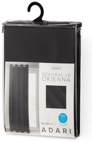 ZÁVES NA KRÚŽKOCH ADARI 140X250 CM ČIERNA