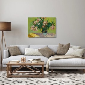 Sklenený obraz - Vincent van Gogh, Oleanders, reprodukcia (70x50 cm)
