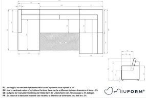 Svetlohnedá rozkladacia modulárna rohová pohovka s úložným priestorom (pravý roh) Lulu – Miuform