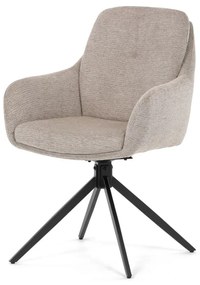 Jídelní židle, béžová, jemně hrubá látka, DCH-P3174 LAN2