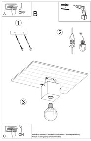 Stropné svietidlo Ariz, drevené telo svietidla
