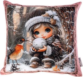 Sada 3 ks obliečok na vankúšiky WINTER GIRLS 45 x 45 cm