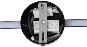 Moderné nástenné svietidlo čierne 100 cm vrátane LED - Clockwise