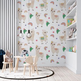 Sablio Tapeta Roztomilé lamy - 125x75 cm