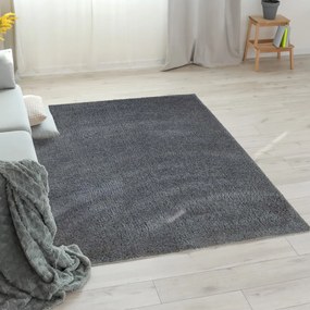Dekorstudio Koberec s dlhým vlasom SOFTSHINE tmavo sivý Rozmer koberca: 60x110cm