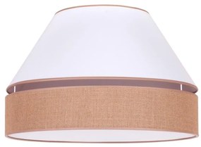 Duolla - Stropné svietidlo AVIGNON 1xE27/15W/230V pr. 50 cm biela/hnedá