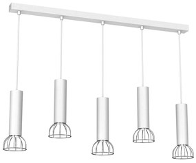 Luster na lanku DANTE 5xGU10/25W/230V biela/lesklý chróm