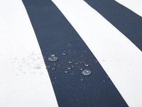 Záhradná lavica 160 cm VESTFOLD (drevo) (modrý podsedák). Vlastná spoľahlivá doprava až k Vám domov. 1022843
