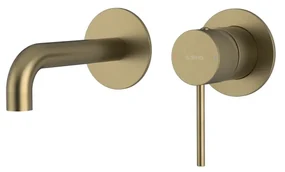 Sapho Sapho, ULTRASAN 2-prvková podomietková umývadlová batéria, hubica16cm, zlato mat, UT118VG
