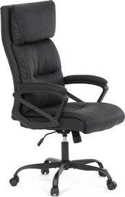 Kancelárske kreslo PEDRO — ekokoža, čierna