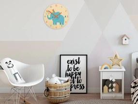 Dětské nástěnné hodiny Ami Slon 30 cm vícebarevné