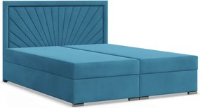 Manželská posteľ VICENZA Velvet 160×200 cm modrá