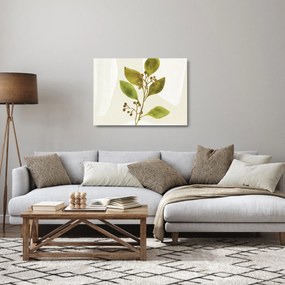 Sklenený obraz - Akvarelová vetvička N⁰1 (70x50 cm)